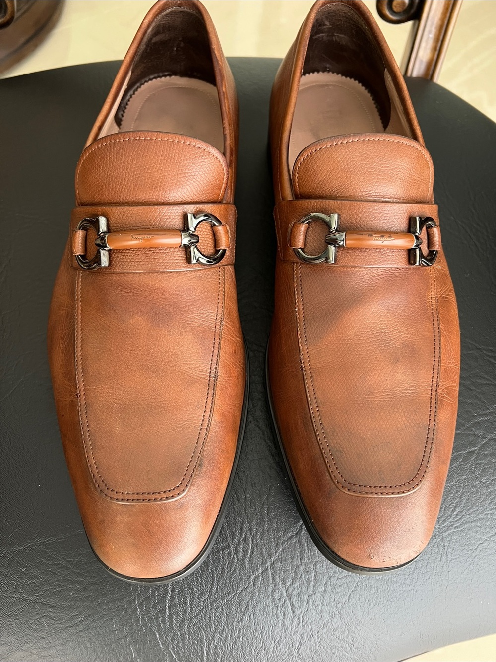 Salvatore Ferragamo Tan light brown Leather Bit Loafers - Picture 3 of 12